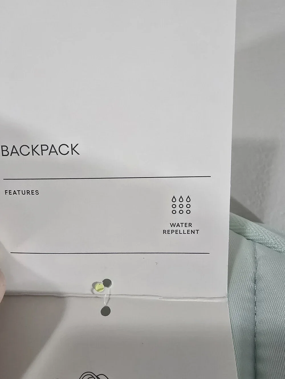 NWT All In Motion Mint Green Backpack